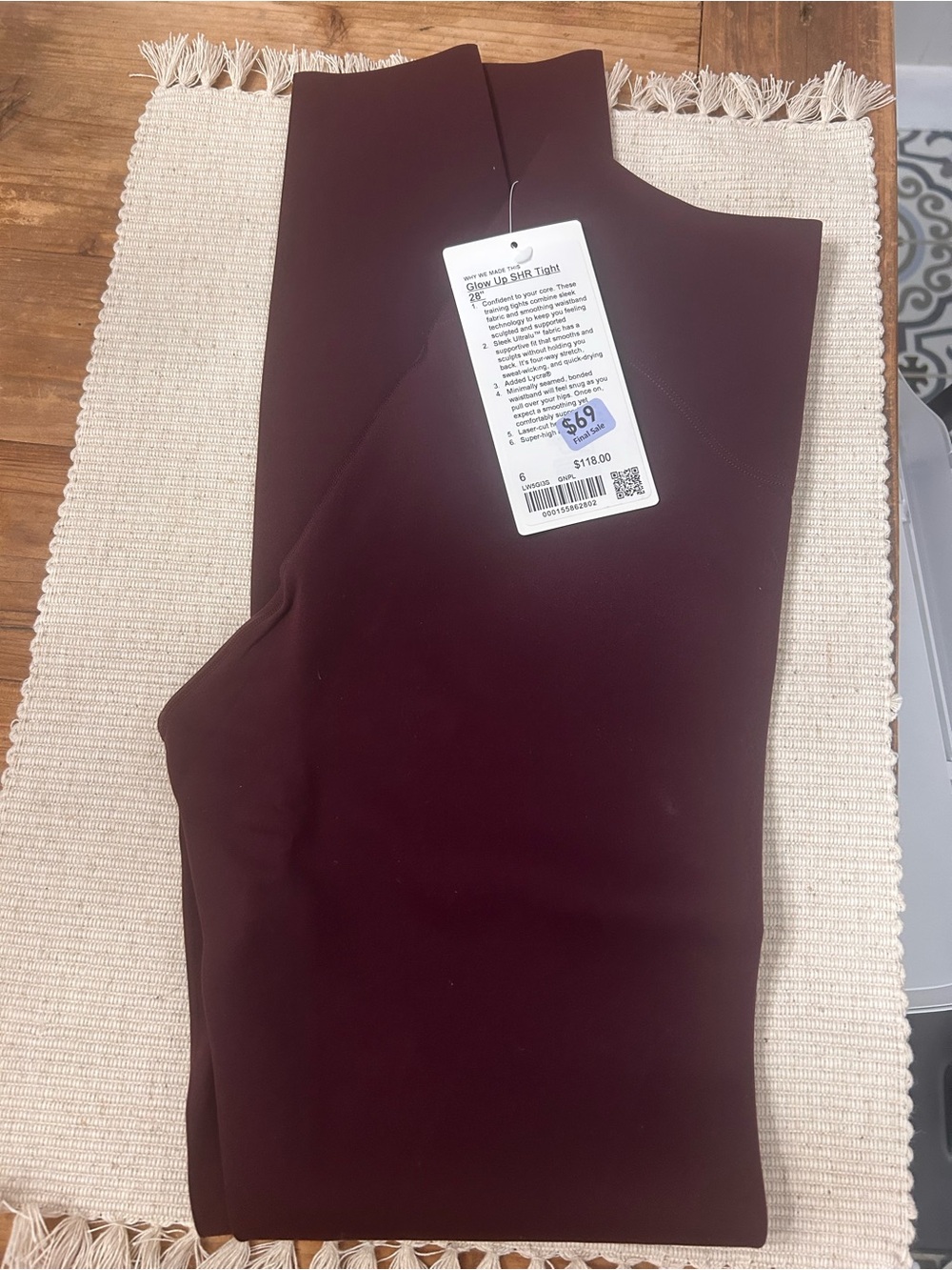 lululemon athletica High-Rise Leggings in Deep Burgundy